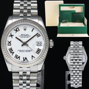 MINT! Ladies Rolex 31mm Roman Numeral Watch With Box!